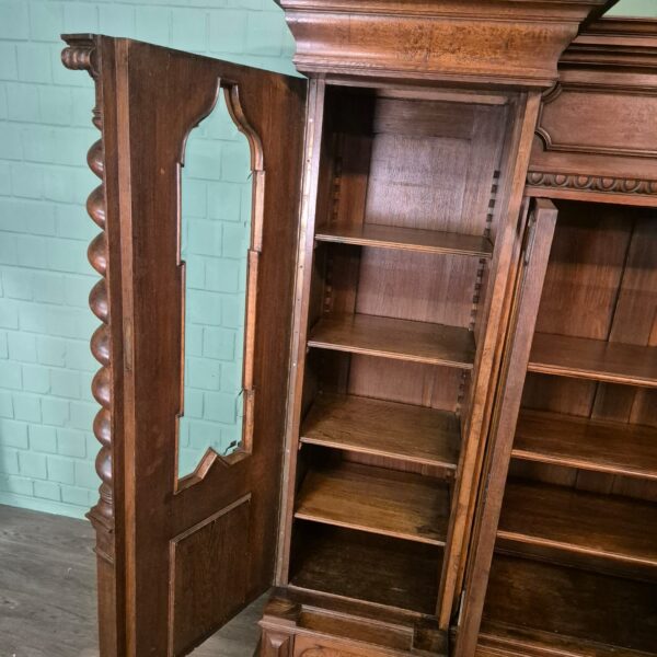 Vitrine Schrank Neubarock 1890 Eiche – Bild 18