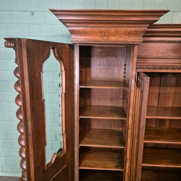 Vitrine Schrank Neubarock 1890 Eiche – Bild 19