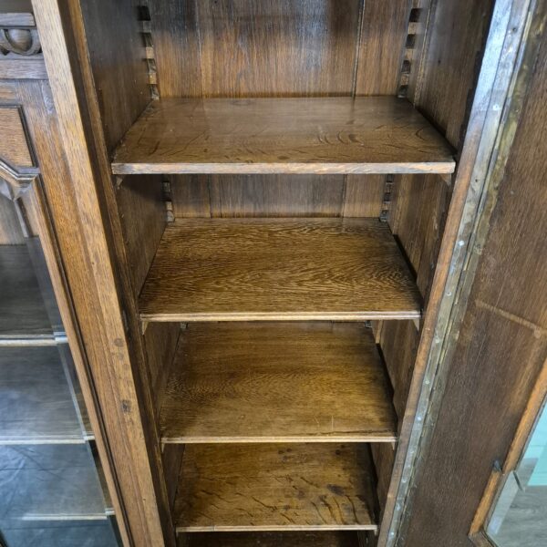 Vitrine Schrank Neubarock 1890 Eiche – Bild 23