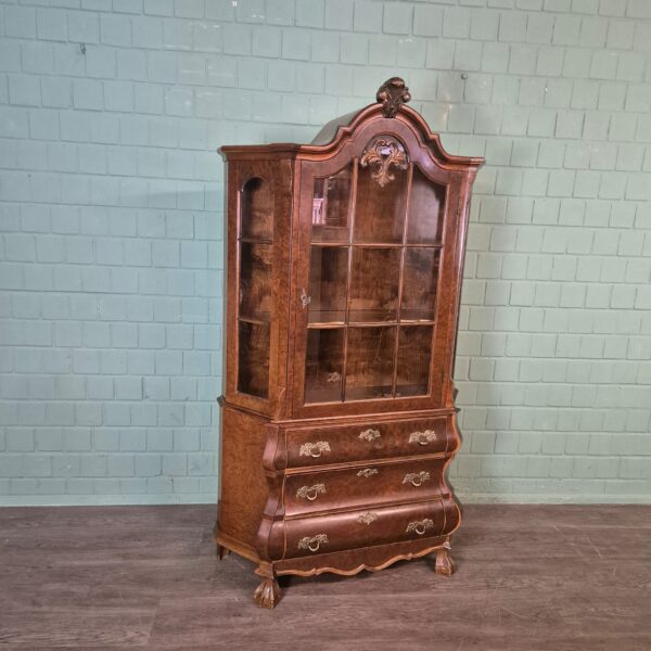 Vitrine Schrank Neubarock Nussbaum 1,10 m