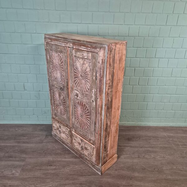 Schrank Massivholz Shabby-Chic 0,85 m – Bild 4