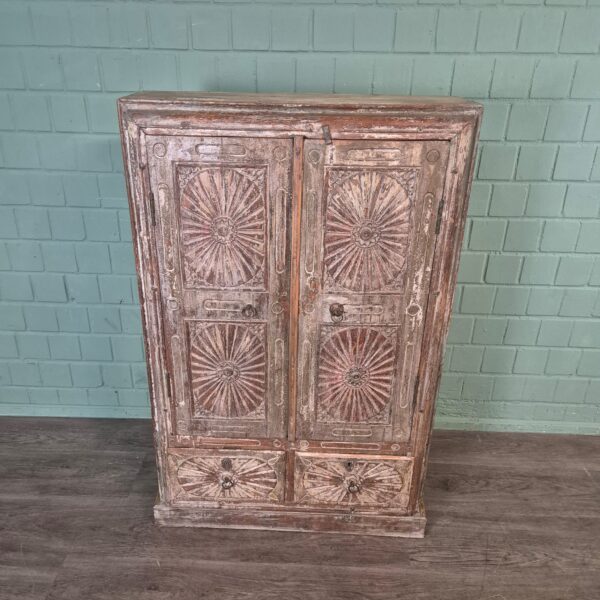 Schrank Massivholz Shabby-Chic 0,85 m – Bild 3