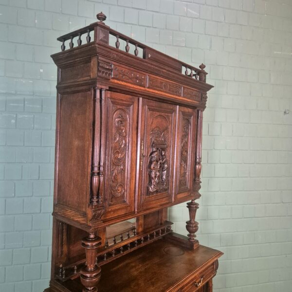Buffetschrank Schrank Gründerzeit 1880 Eiche – Bild 5