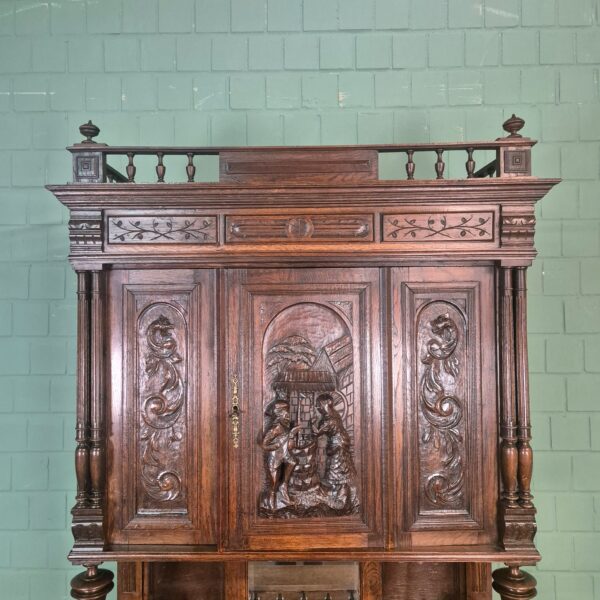 Buffetschrank Schrank Gründerzeit 1880 Eiche – Bild 18