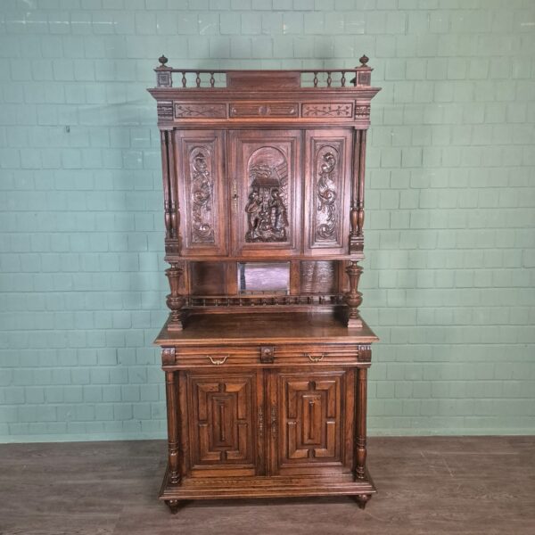 Buffetschrank Schrank Gründerzeit 1880 Eiche – Bild 3