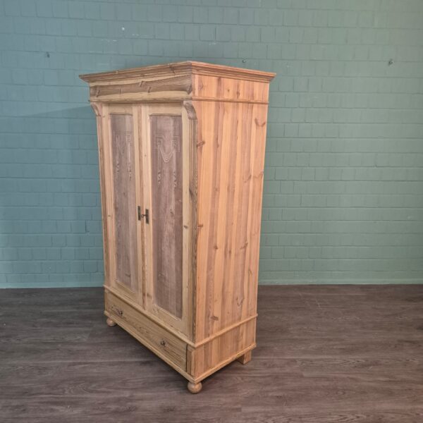 Schrank Kleiderschrank Jugendstil 1900 Kiefer – Bild 4
