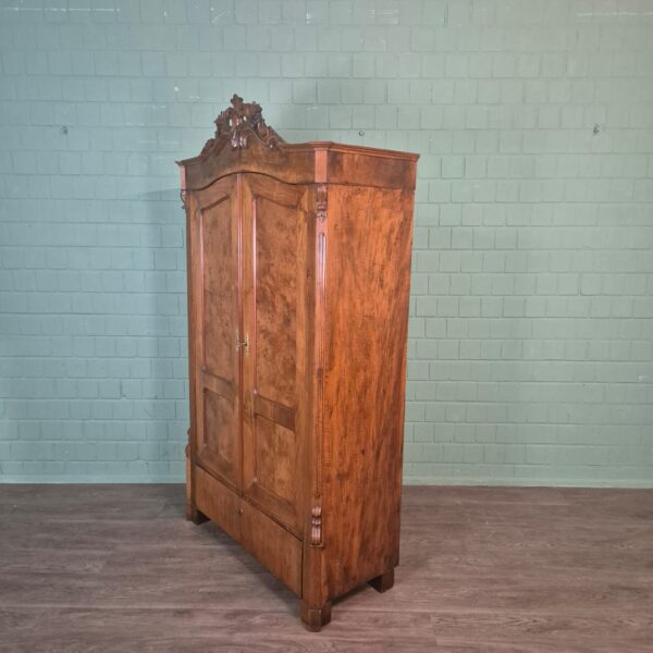 Kleiderschrank Schrank Gründerzeit 1870 Nussbaum – Bild 4
