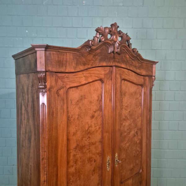 Kleiderschrank Schrank Gründerzeit 1870 Nussbaum – Bild 5