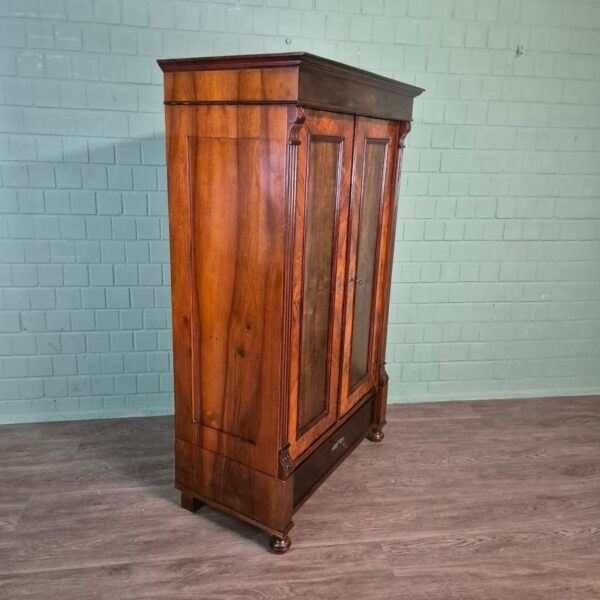 Kleiderschrank Schrank Gründerzeit 1880 Nussbaum – Bild 5
