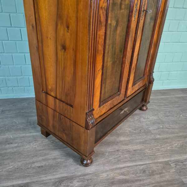 Kleiderschrank Schrank Gründerzeit 1880 Nussbaum – Bild 7