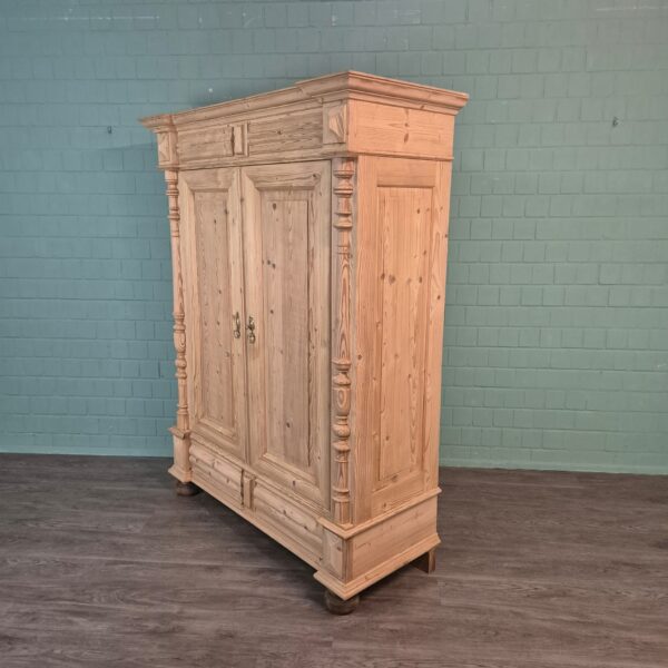 Kleiderschrank Schrank Gründerzeit 1880 Kiefer – Bild 4