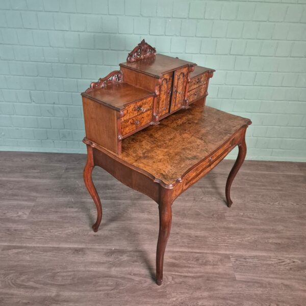 Damen-Schreibtisch Sekretär Louis Philippe 1860 Nussbaum – Bild 9