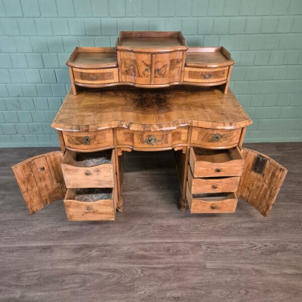 Schreibtisch Barock 1770 Nussbaum – Bild 11