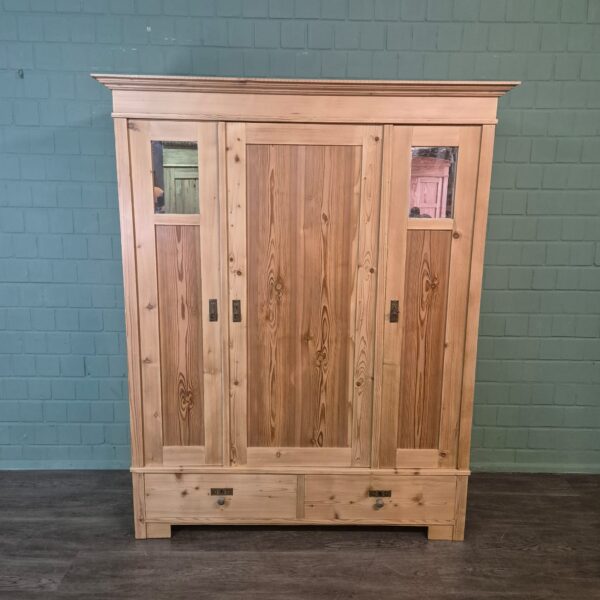 Schrank Kleiderschrank Jugendstil 1900 Kiefer – Bild 3