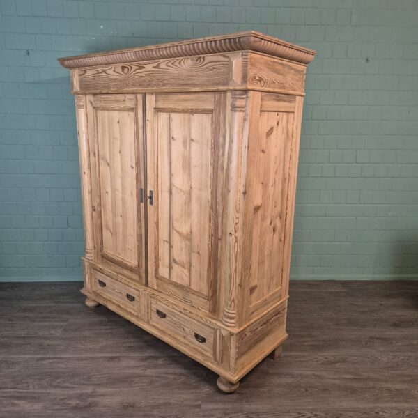 Kleiderschrank Schrank Gründerzeit 1880 Kiefer – Bild 4