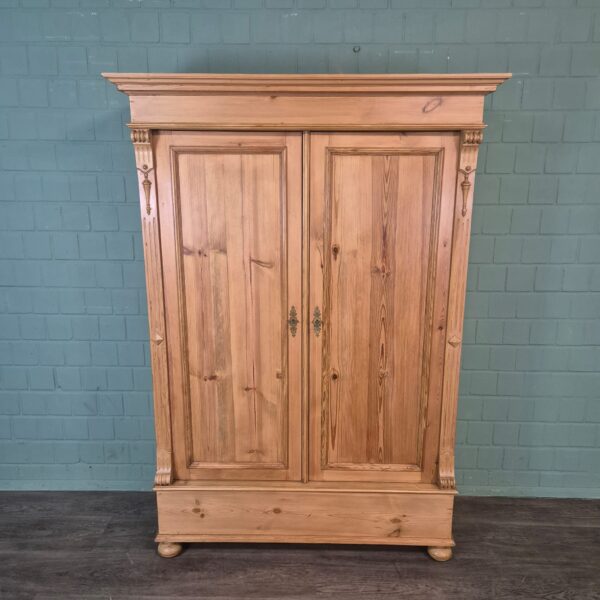 Kleiderschrank Schrank Gründerzeit 1880 Kiefer – Bild 3