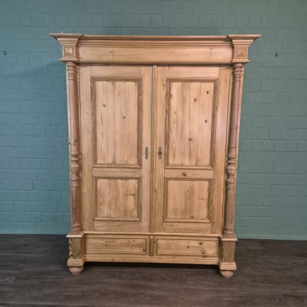 Kleiderschrank Schrank Gründerzeit 1880 Kiefer (Kopie) – Bild 3