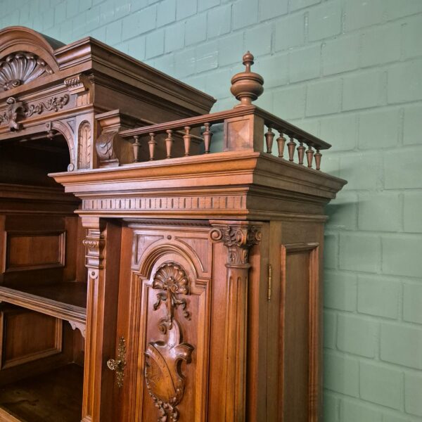 Buffetschrank Schrank Gründerzeit 1880 Nussbaum – Bild 11