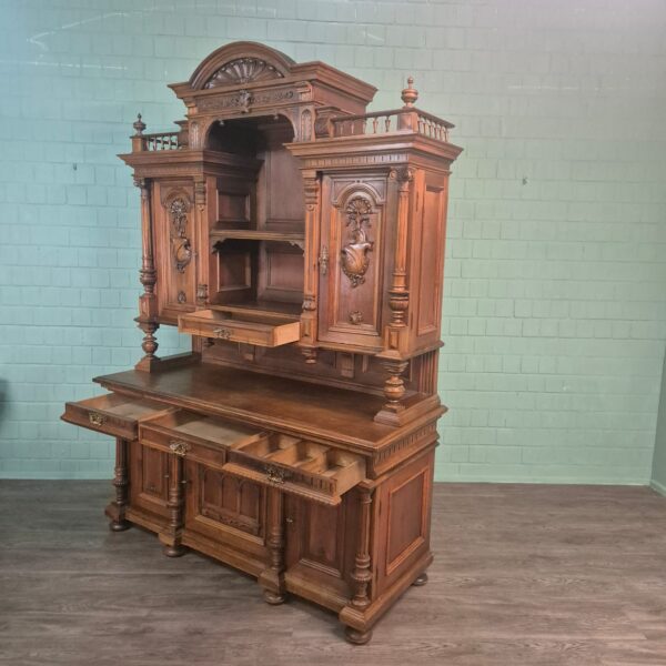 Buffetschrank Schrank Gründerzeit 1880 Nussbaum – Bild 27