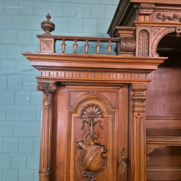 Buffetschrank Schrank Gründerzeit 1880 Nussbaum – Bild 7