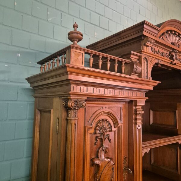 Buffetschrank Schrank Gründerzeit 1880 Nussbaum – Bild 6