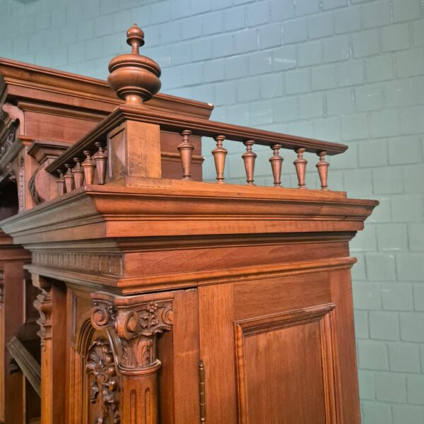 Buffetschrank Schrank Gründerzeit 1880 Nussbaum – Bild 12