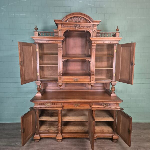 Buffetschrank Schrank Gründerzeit 1880 Nussbaum – Bild 23
