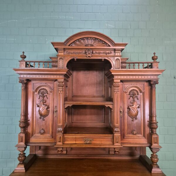 Buffetschrank Schrank Gründerzeit 1880 Nussbaum – Bild 5
