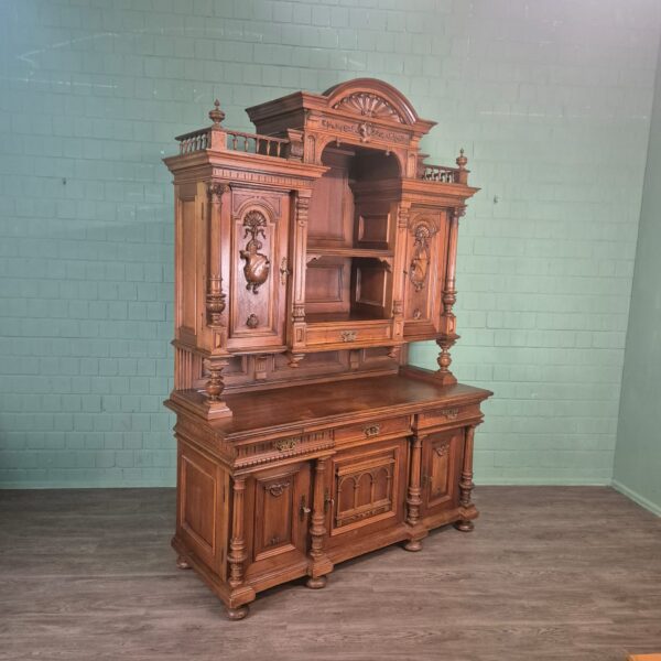 Buffetschrank Schrank Gründerzeit 1880 Nussbaum