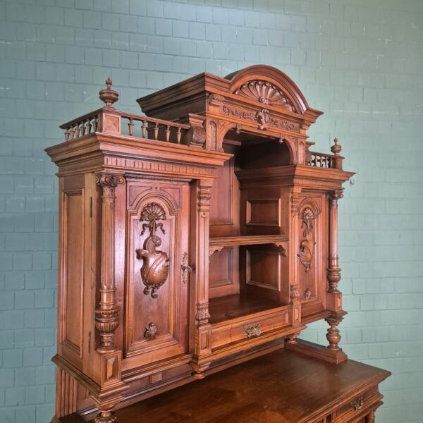 Buffetschrank Schrank Gründerzeit 1880 Nussbaum – Bild 4