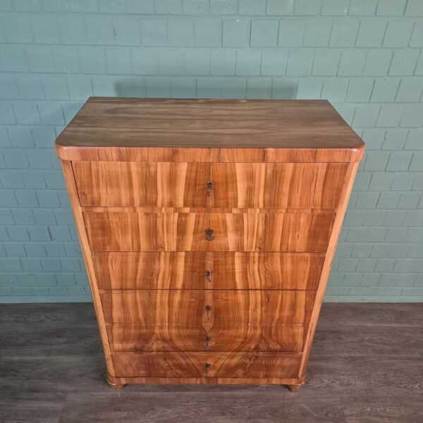 Hochkommode Biedermeier 1850 Kirschbaum – Bild 4