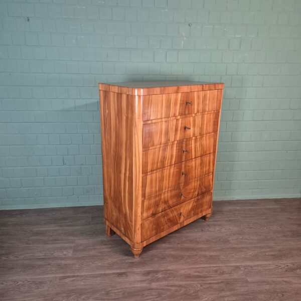 Hochkommode Biedermeier 1850 Kirschbaum