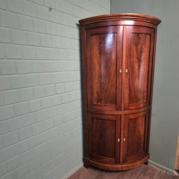Eckschrank Biedermeier 1850 Mahagoni – Bild 3