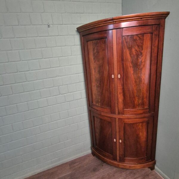 Eckschrank Biedermeier 1850 Mahagoni – Bild 4