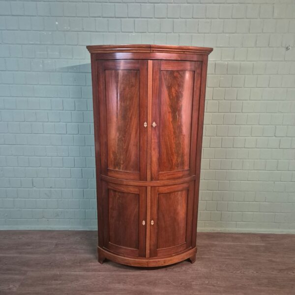 Eckschrank Biedermeier 1850 Mahagoni