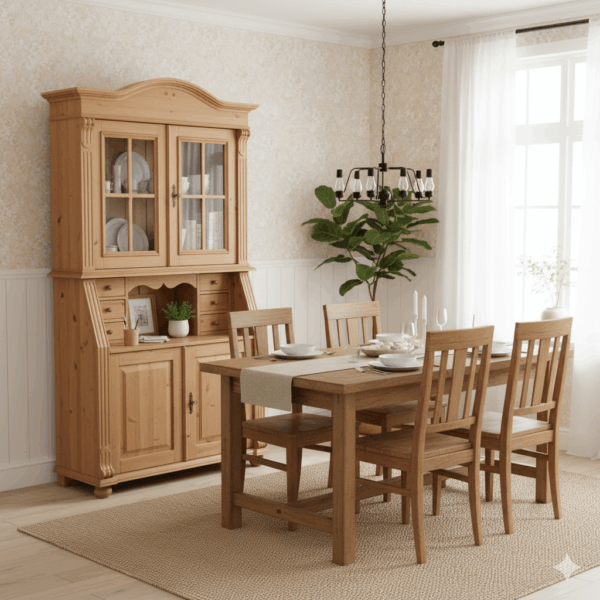 Buffetschrank Küchenschrank Schrank 1,15 m Kiefer – Bild 2