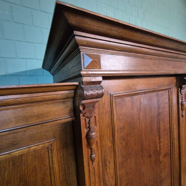 Schrank Kleiderschrank Gründerzeitstil Eiche – Bild 7