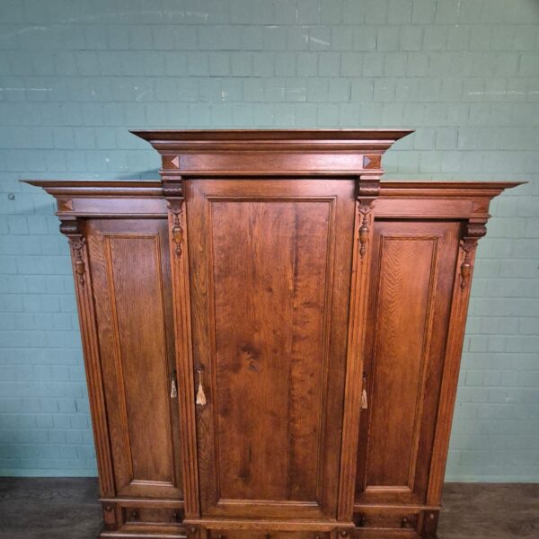 Schrank Kleiderschrank Gründerzeitstil Eiche – Bild 13
