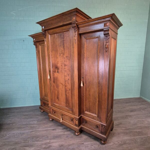 Schrank Kleiderschrank Gründerzeitstil Eiche – Bild 4