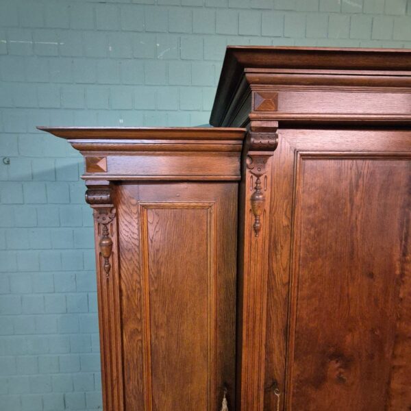 Schrank Kleiderschrank Gründerzeitstil Eiche – Bild 12
