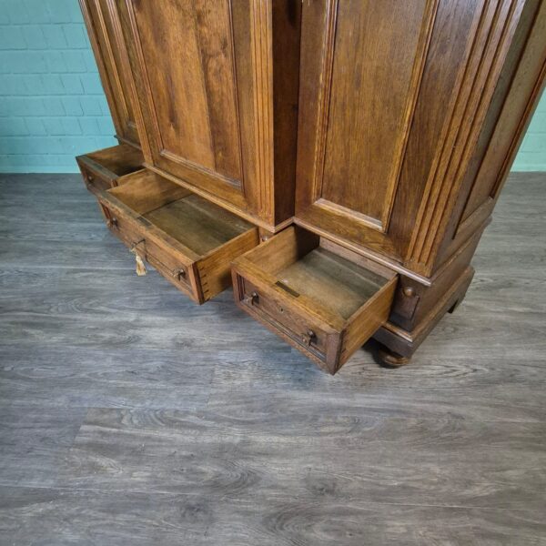 Schrank Kleiderschrank Gründerzeitstil Eiche – Bild 24