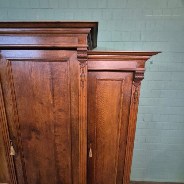 Schrank Kleiderschrank Gründerzeitstil Eiche – Bild 11