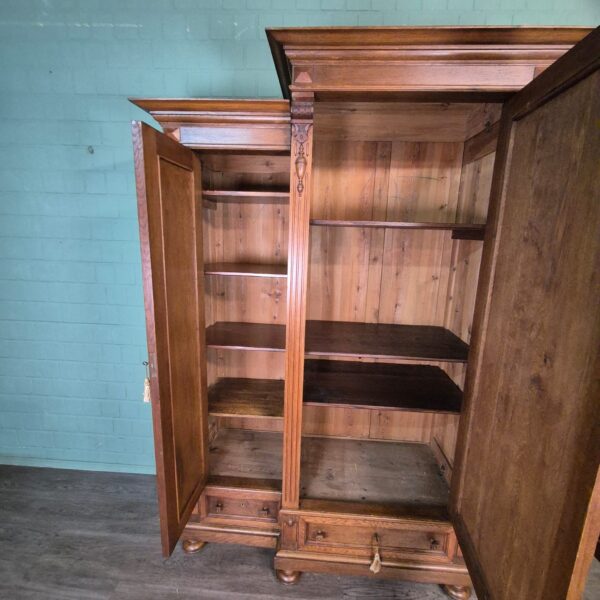 Schrank Kleiderschrank Gründerzeitstil Eiche – Bild 16