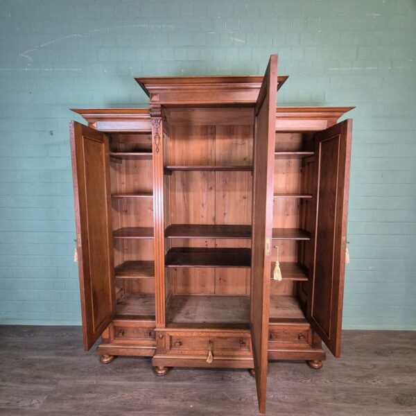 Schrank Kleiderschrank Gründerzeitstil Eiche – Bild 15