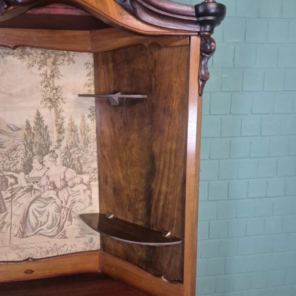 Eckschrank Biedermeier 1860 Nussbaum – Bild 11