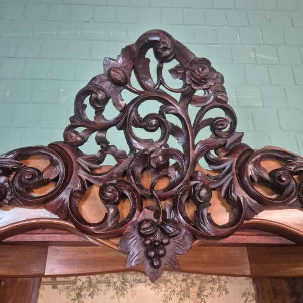 Eckschrank Biedermeier 1860 Nussbaum – Bild 8