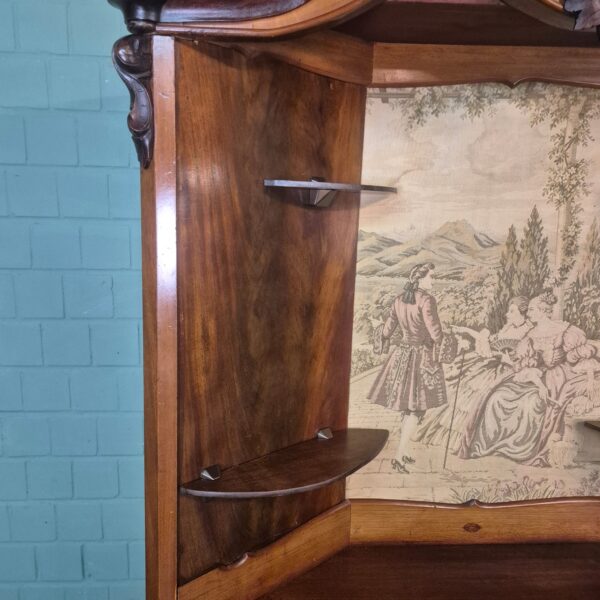 Eckschrank Biedermeier 1860 Nussbaum – Bild 9