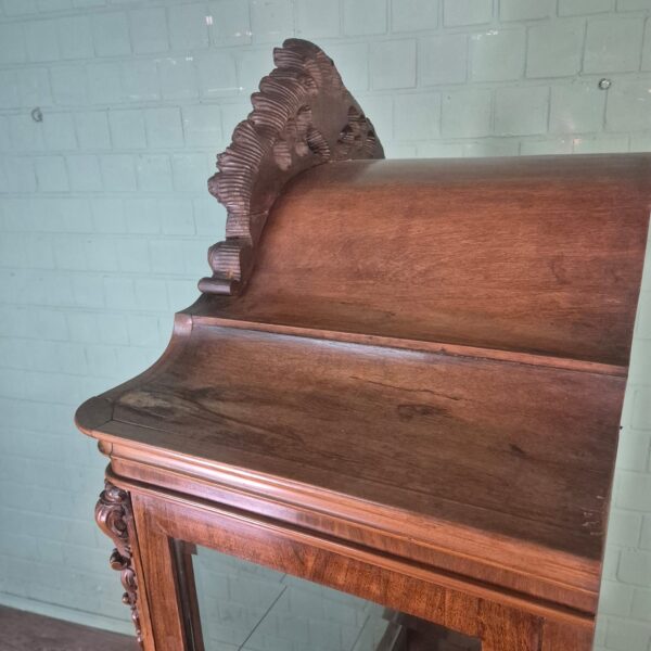 Vitrine Geschirrschrank Neubarock Nussbaum 1,06 m – Bild 21
