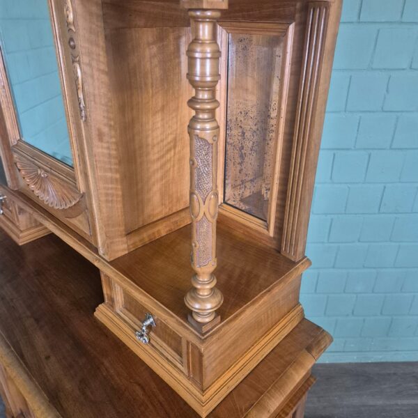 Buffetschrank Schrank Gründerzeit 1890 Nussbaum – Bild 13