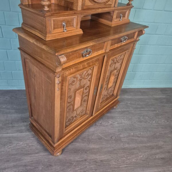 Buffetschrank Schrank Gründerzeit 1890 Nussbaum – Bild 5